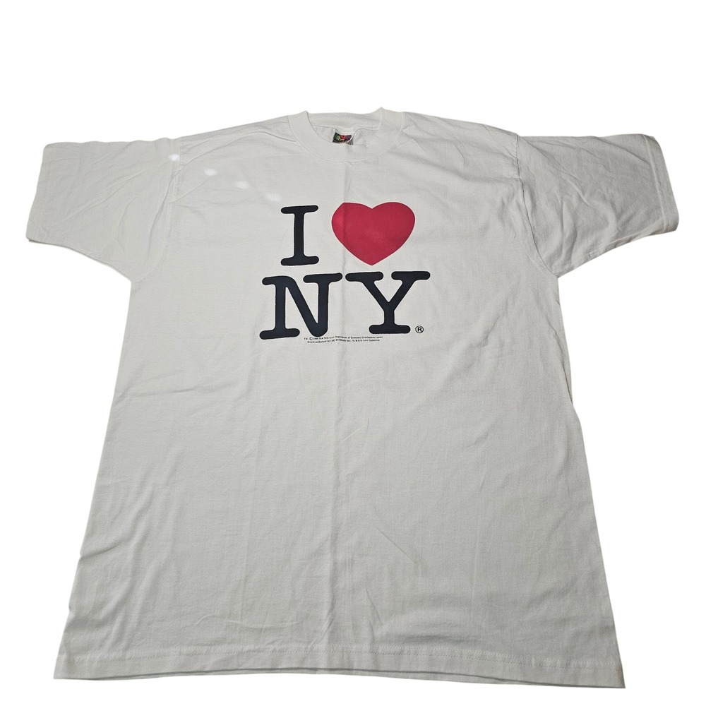 Vintage 1996 I Love NY T Shirt XL I Heart New York NYC Fruit of the Loom 90s